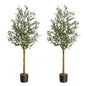 1Pc/2Pcs Artificial Olive Tree Fake Plastic Plants