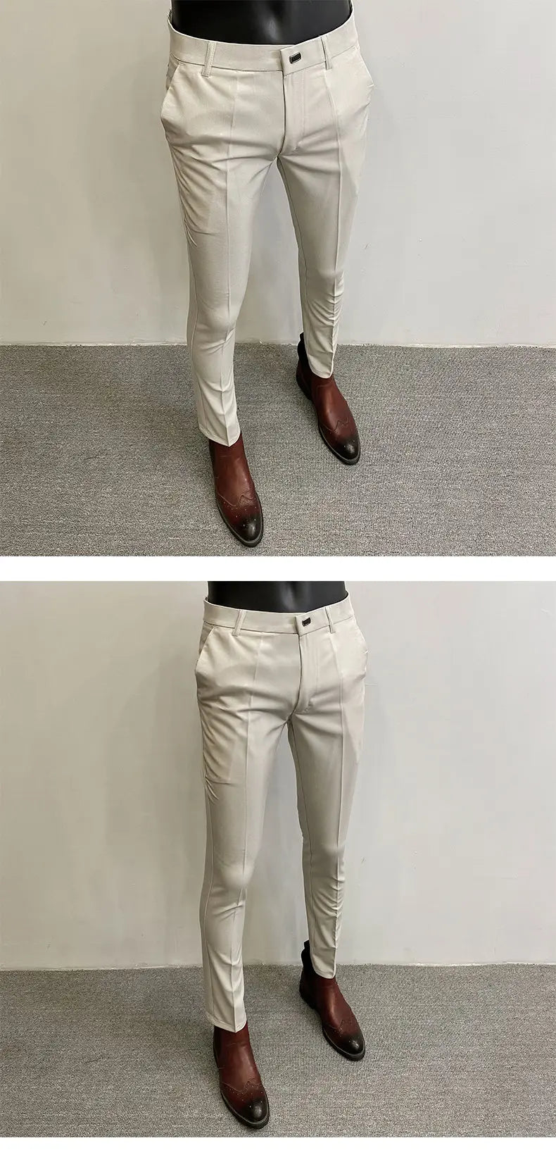 Men Stretch Slim Formal Casual Pants Fashion