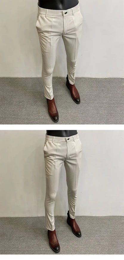 Men Stretch Slim Formal Casual Pants Fashion