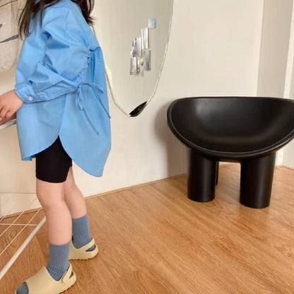 Kids' Lightweight Trendy Loose Irregular Design Shirt