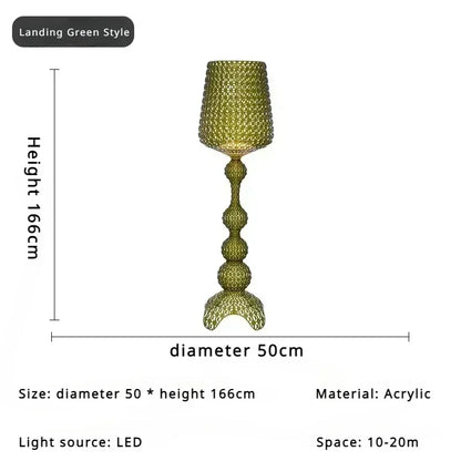 Italian Designer's Creative Hollowed Out Floor Lamp