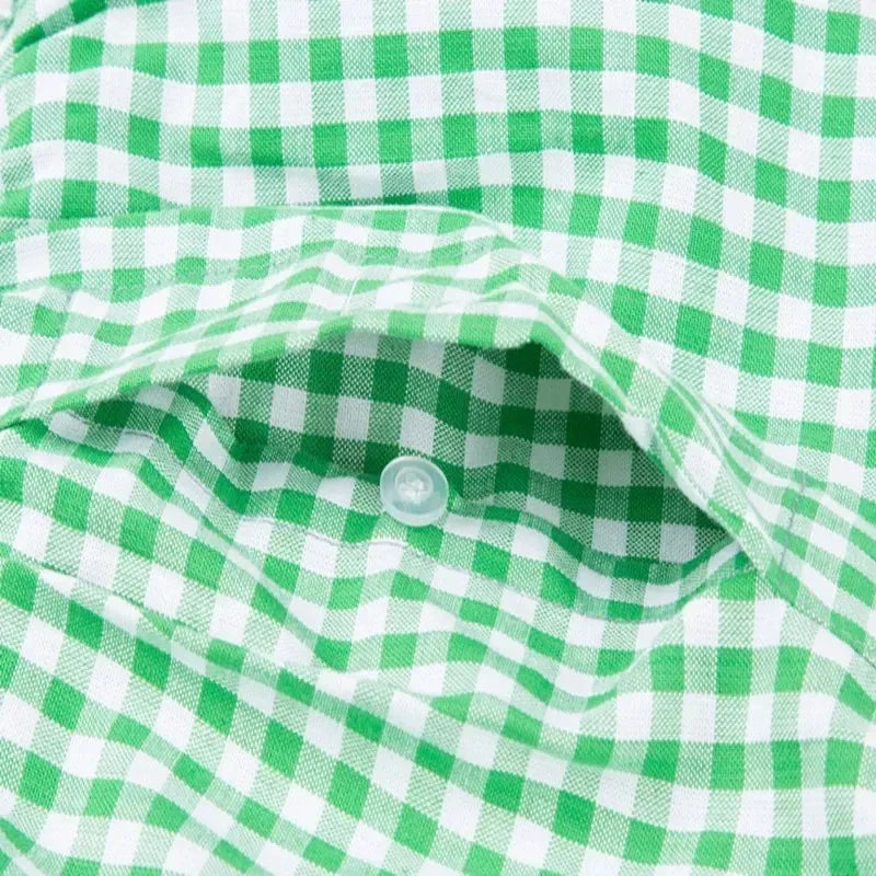 5Pcs Plus Size Men's Boxers Breathable Plaid
