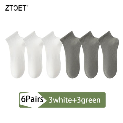 6Pairs Men Cotton Mesh Socks