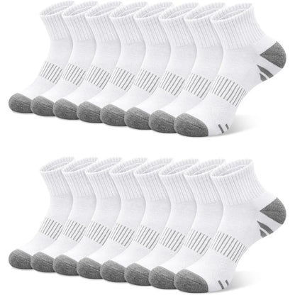 8 Pairs Crew Socks for Women Men