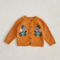 Girls Solid Color Knitted Cardigan Long Sleeves