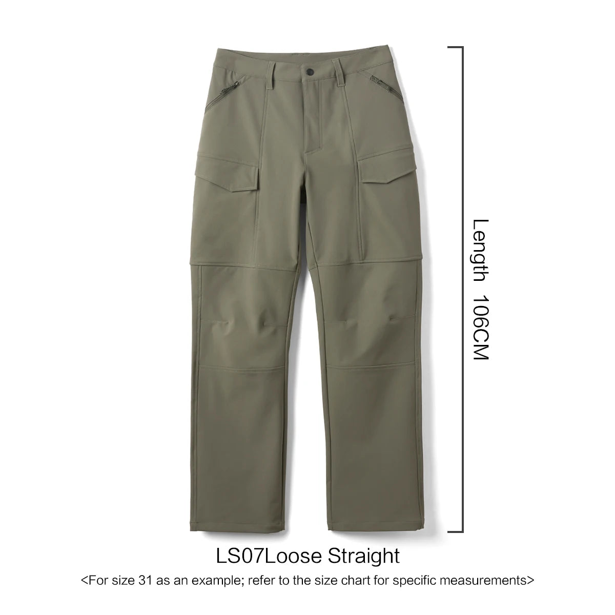Loose Straight Water Repellent Softshell Hiking Trouser