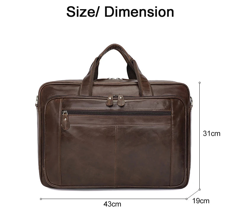 Genuine Leather Men Briefcase Business bag