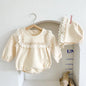 Baby Girls Long Sleeve Flower Embroidery Jumpsuit
