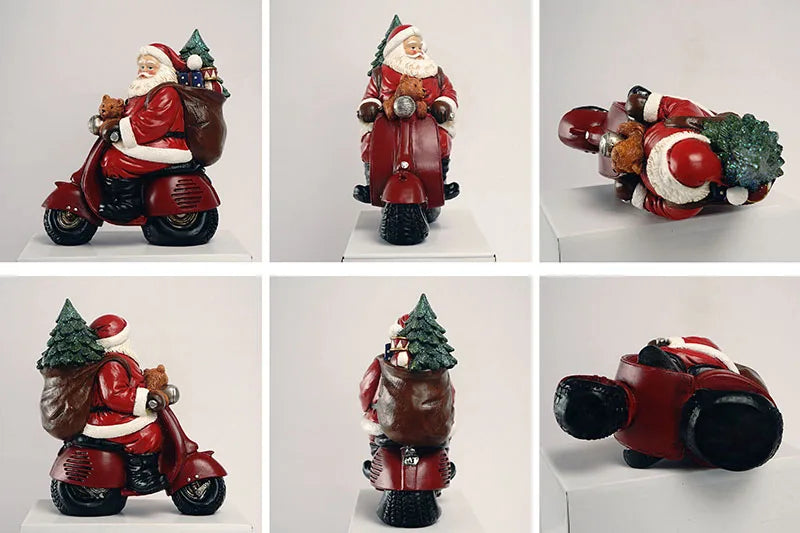 Santa Claus Statue Home Resin Sculpture Decoration