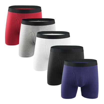 Mens Long Cotton Boxer Shorts Underwear