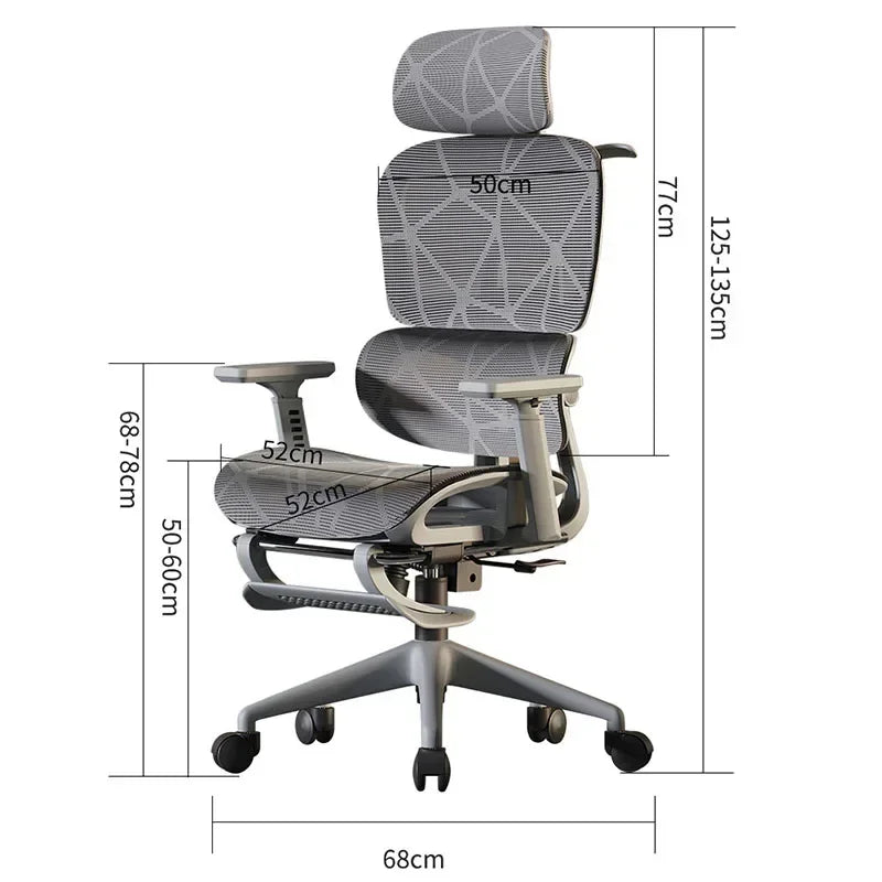 Electronic Gaming Computer Chair Adjustable Back Support
