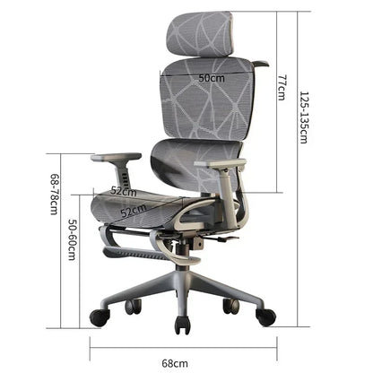 Electronic Gaming Computer Chair Adjustable Back Support