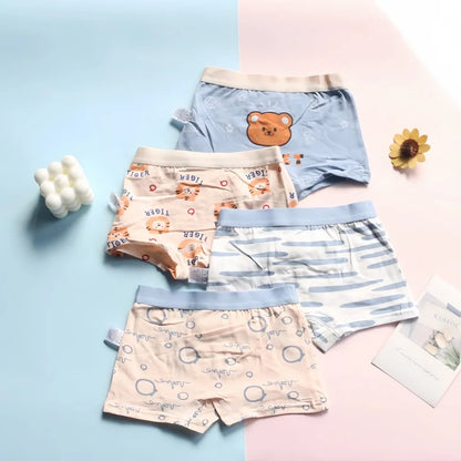 8PC Boys Boxer Cotton Underwear Teenager Cartoon