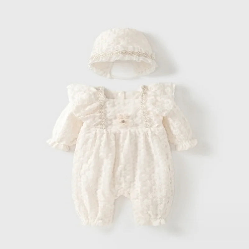 Girl Sweet Princess Rompers Floral Lace  Jumpsuit