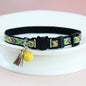 Adjustable cat collar with tassels and bells