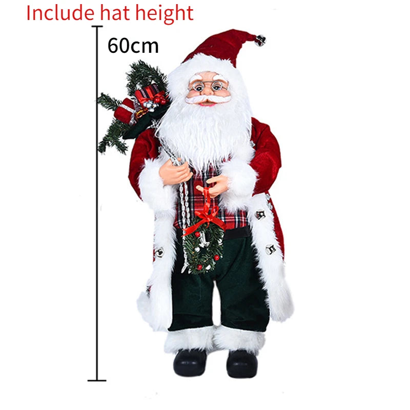 Large Standing Santa Figurine Doll Home Decoration