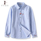 Cotton Solid Color Full-sleeved Boy's Shirts