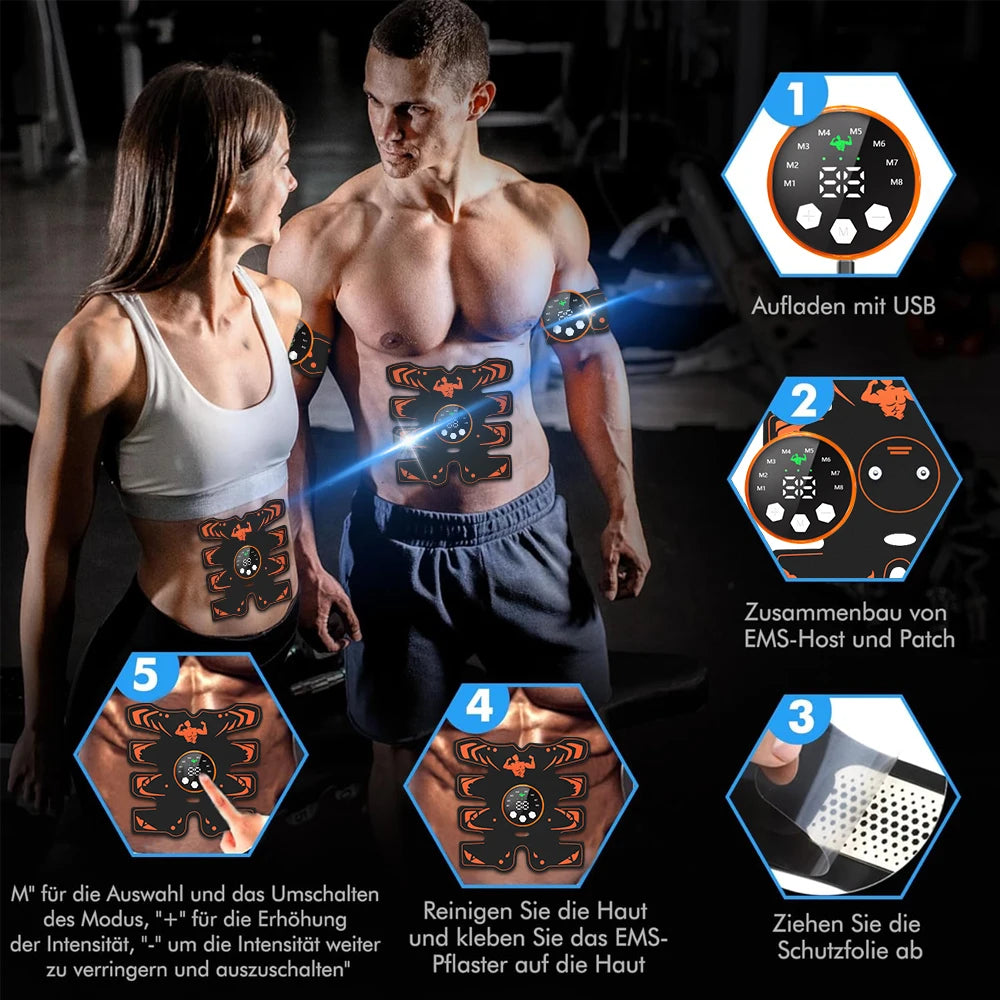 Rechargeable EMS Abdominal Muscle Stimulator Fitness Equipment