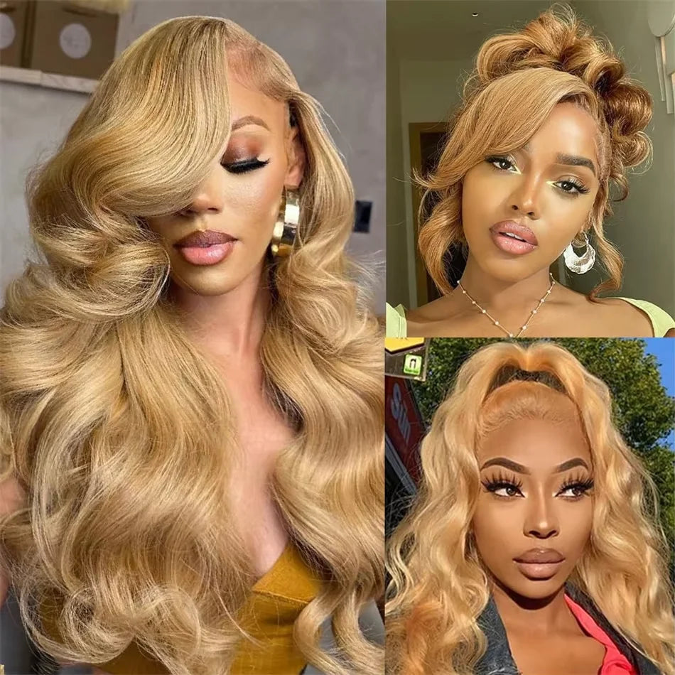 Honey Blonde Body Wave Lace Frontal Wig