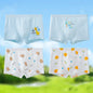 4PCS Boy Cotton Antibacterial Breathable Teenager  Cartoon Briefs