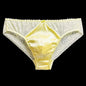 Sexy Men's Silk Comfortable Mid-Waist Ribbed Design