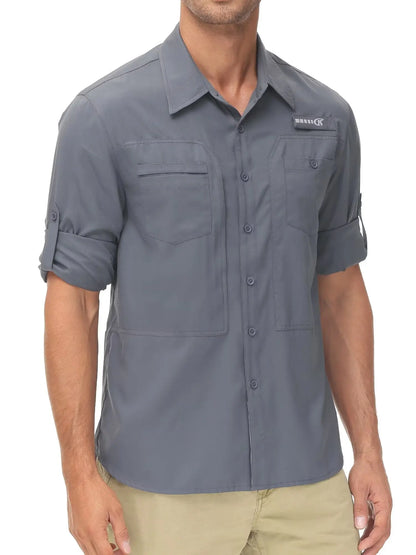 Men's UPF 50+ Casual Long Sleeve Fishing Shirts