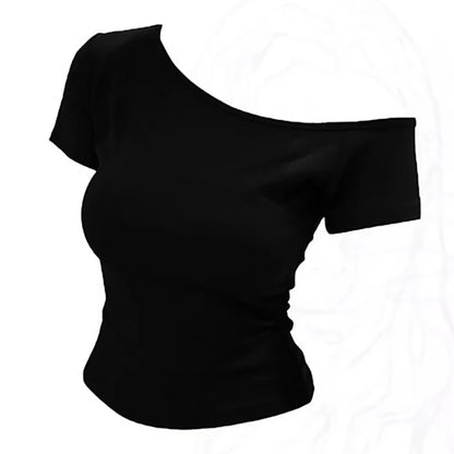 Off shoulder Women Slim fit Body T shirt