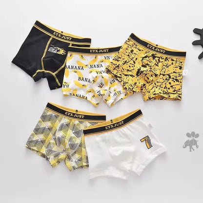 5PC Boys Underwear Cotton Boxer