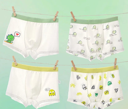 4PCS Mesh Breathable Comfort Boys  Antibacterial Underwear