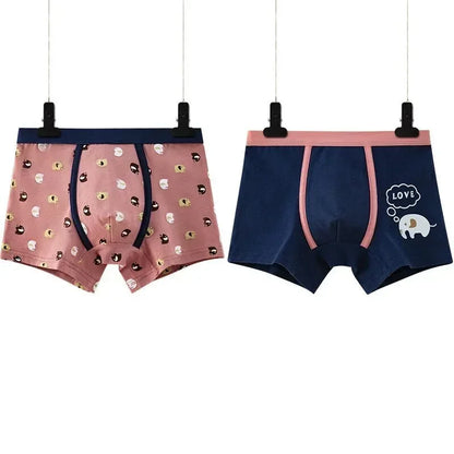 4Pcs Boys Boxer Striped Underwear