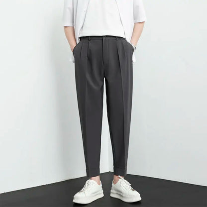 Solid Color Baggy Casual Harem Pants Men