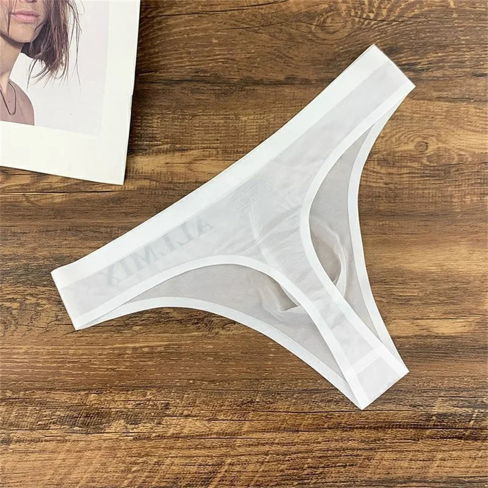 3pcs Sexy Thong Silk Bulge Pouch G-string