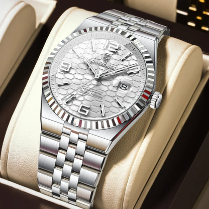 POEDAGAR High Quality Men Waterproof Luminous  Watch