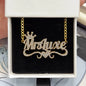 Custom Name Glitter Necklace Double Layer