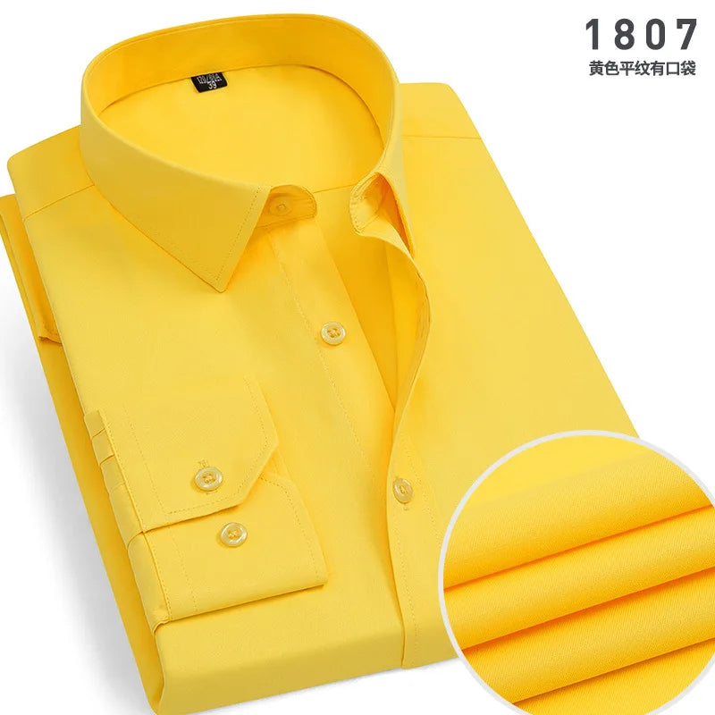 Mens Long-sleeved Non-ironing Anti-wrinkle Shirts