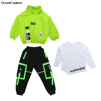 Boys/Girls Hip Hop Jacket Cargo Pants Child Pullover
