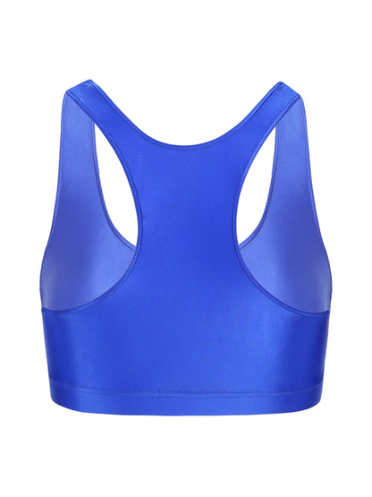 Glossy Womens Mid Waist Gym Fitness Yoga