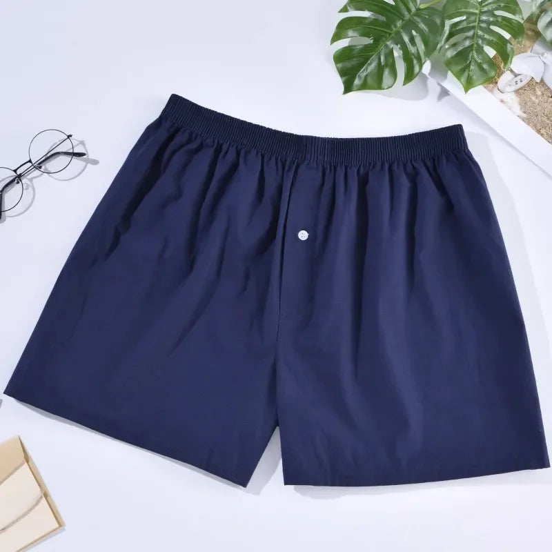 1PC 100% Cotton Men's Loose Boxer Briefs Underwear