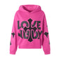 Women s Casual Fall Hood Sweatshirt Cross Letter