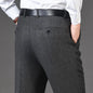Mens High Waist Wool Trousers Cashmere Suit