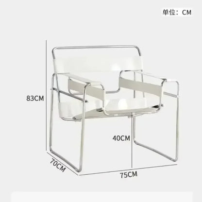 Single Chair Network Red Bauhaus Saddle Leather