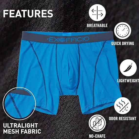 3Pack Exofficio Mens Underwear Boxer Brief  Mesh