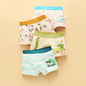 4PCS Boys Cute Cotton Breathable Comfort Underwear