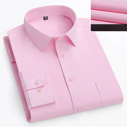 double collor Full shirts for men plus size