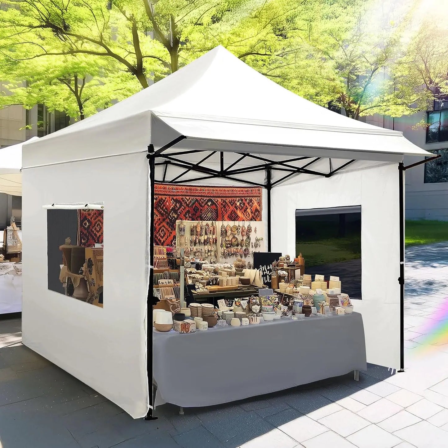 Heavy Duty Pop Up Canopy 3 Removable Sidewalls