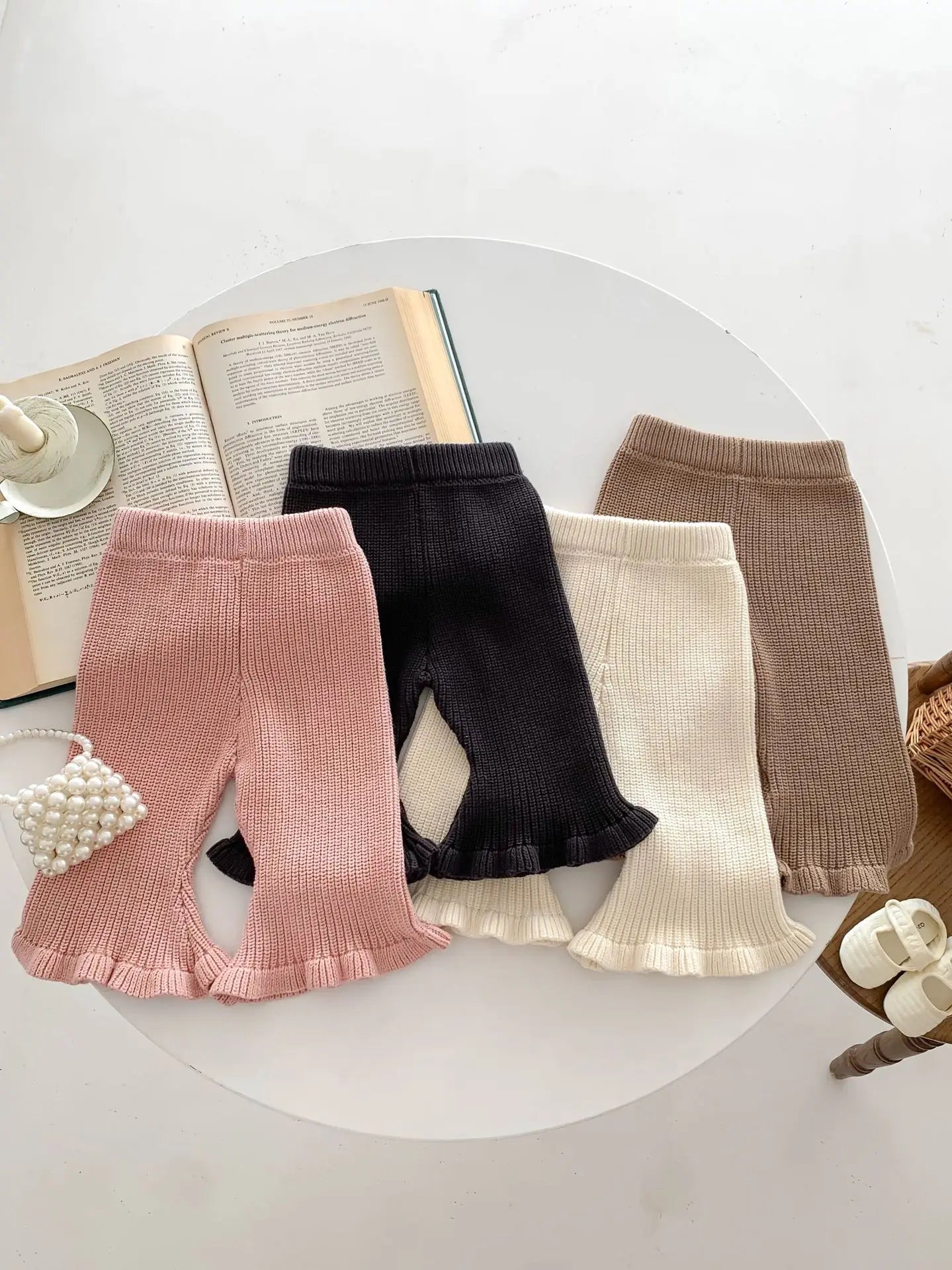 Infant Girl Boot Cut Knitted Pants