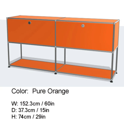 Modular DIY Metal TV Stand Cabinet Storage