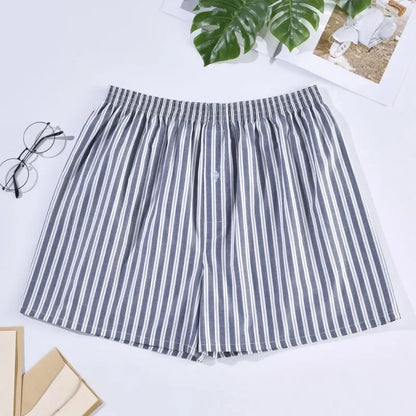 1PC 100% Cotton Men's Loose Boxer Briefs Underwear