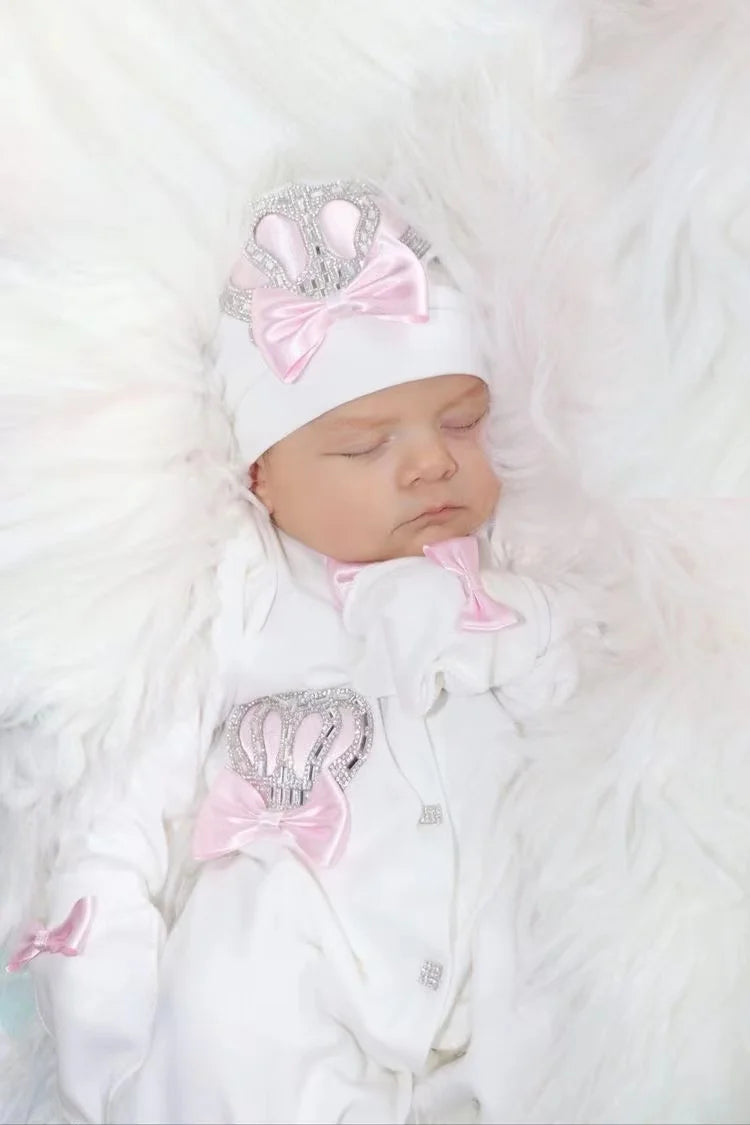 5pcs Handmade Personalized Baby Newborn Jewels Crown Set