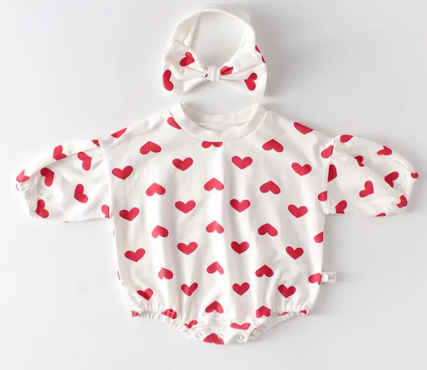 Baby Girls Knitting Romper Red Fashion